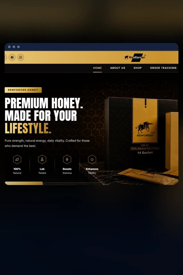 Renforcer Honey website